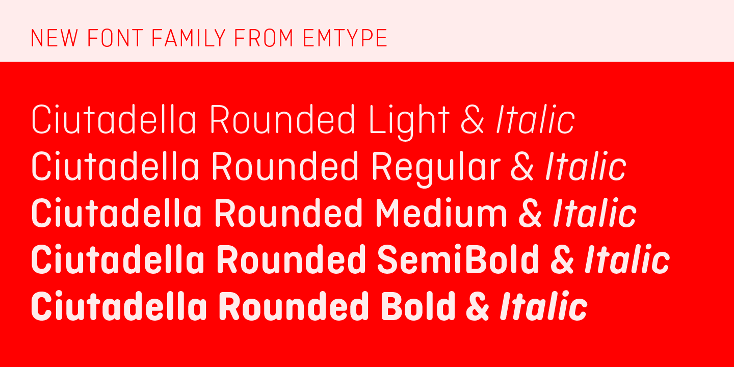 Ciutadella Rounded Medium Italic Font preview
